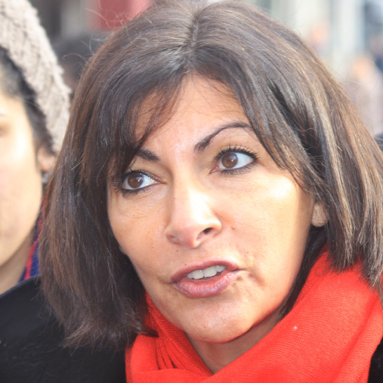 Anne Hidalgo en campagne Paris 15e, quartier Brassens 11/01/14